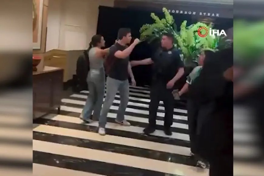ABD'de protestoculardan Netanyahu'nun yemek yediği otele baskın