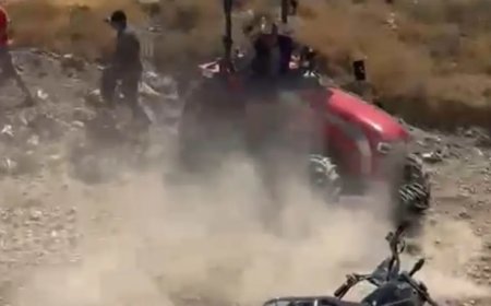 Hayvan otlatma kavgası. Tartıştığı kişilerin üzerine traktör sürdü