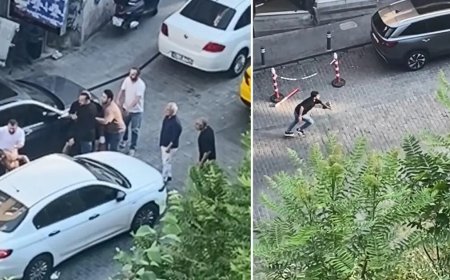 Beyoğlu'nda çıplak adam paniği. Motosikletin önüne atladı, döve döve gönderdiler