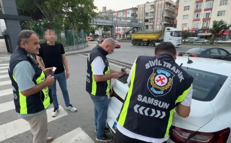 Samsun'da 'korsan taksi' denetimi: 3 sürücüye 300 bin TL ceza