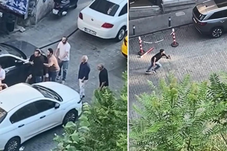 Beyoğlu'nda çıplak adam paniği. Motosikletin önüne atladı, döve döve gönderdiler