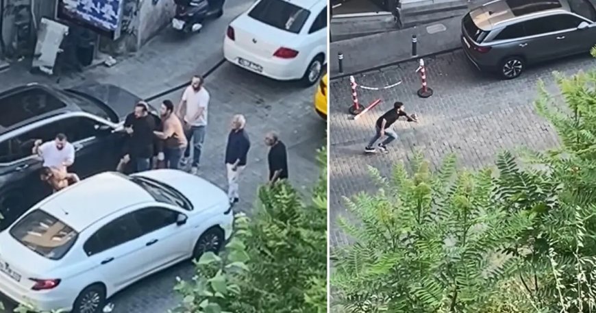Beyoğlu'nda çıplak adam paniği. Motosikletin önüne atladı, döve döve gönderdiler