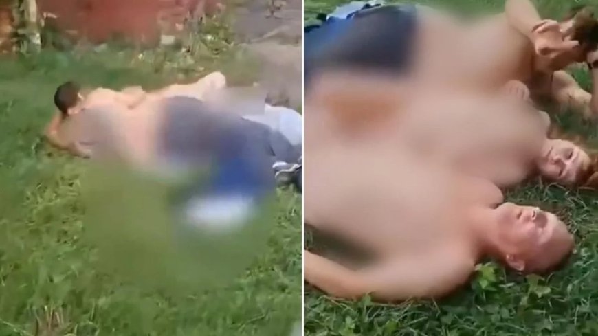 Çimlerin üzerinde şok eden görüntü! 2 erkek ve 1 kadın kimseye aldırmadan birlikte oldular!