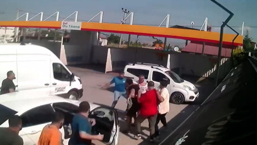 Samsun'da başpehlivan Serhat Elvan'a akaryakıt istasyonunda saldırı: O anlar kamerada