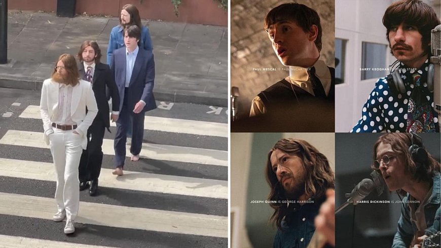 Beatles biyografisi oyuncuları Abbey Road kapağını canlandırdı: görüntüler viral oldu